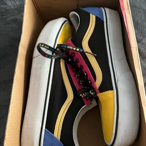 Vans Multicolor Sneakers - Black, Yellow, Blue, Pink